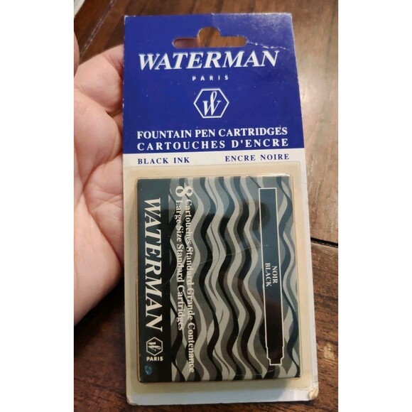 New! Waterman Fountain Pen Refills Black & Blue/Black 32 Cartridges / 4 Packs - Picture 5 of 6